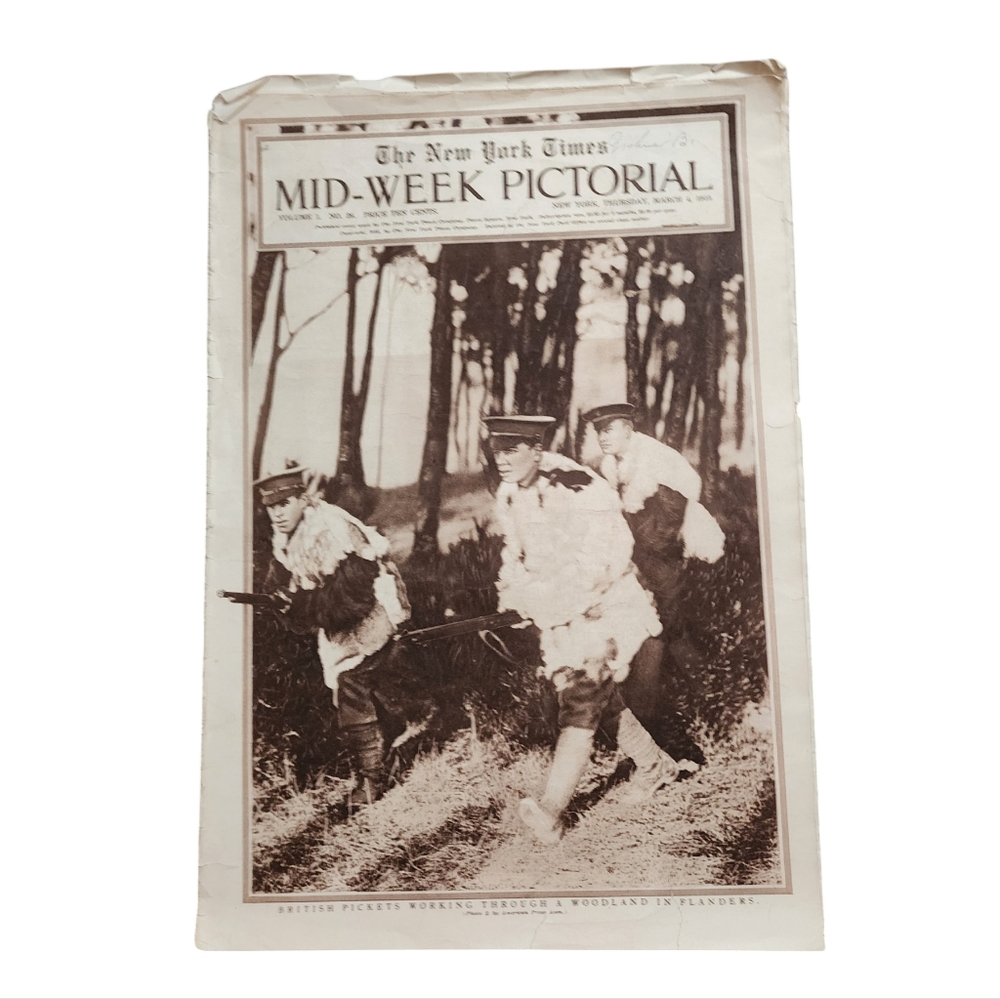 THE NEW‎ YORK TIMES Mid-Week Pictorial Antique March 4, 1915
